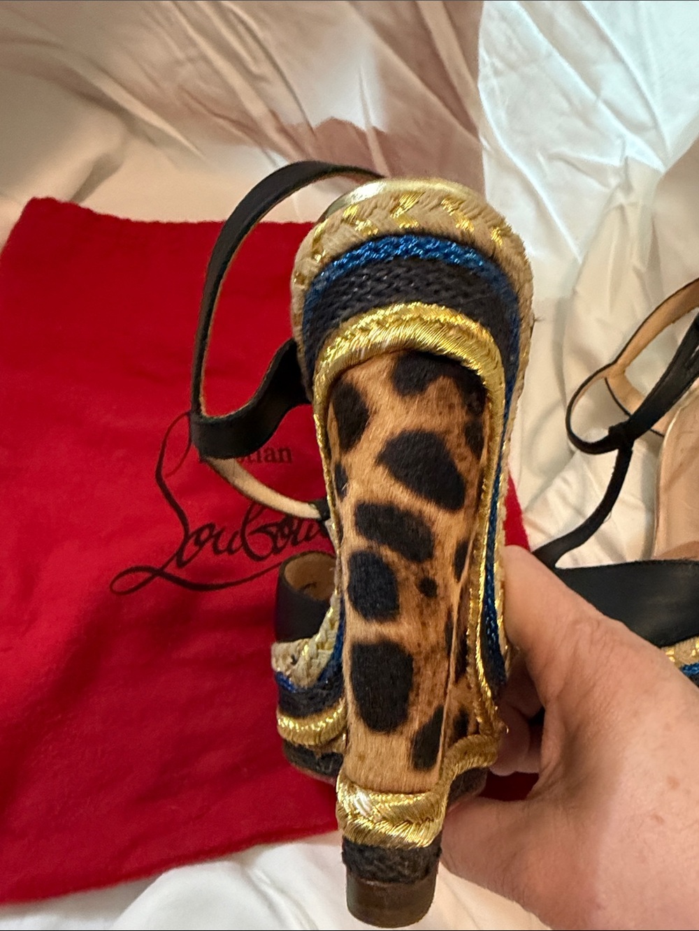 Christian Louboutin Trotolita leopard print wedge espadrilles - Picture 10 of 10